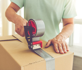 Wall Mural - Handsome man moving