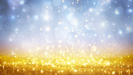 Wall Mural - Christmas Shining - Shimmer Of Golden Glitter In Heavenly Sky