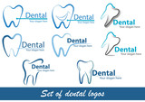 Fototapeta  - Set of dental logos