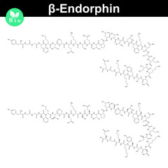 Canvas Print - Beta endorphin molecular formula