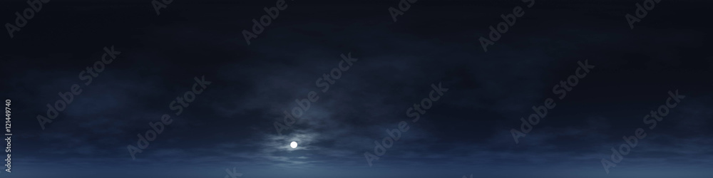 360 degree seamless panorama of clouds at night Stock Photo | Adobe Stock