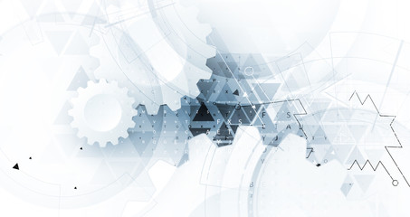 Digital technology world. Business virtual concept. Vector background