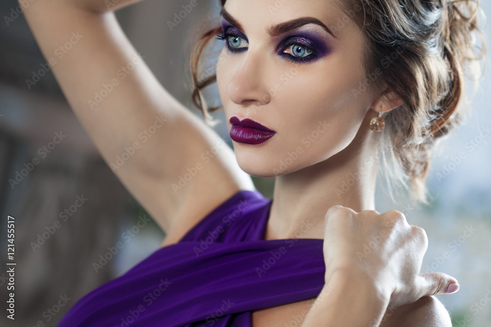 strapless open back dress Vacation Dress in Vintage Purple Roses main image 0