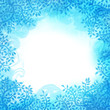 © vgorbash - Elegant blue patterned frame painted with watercolor