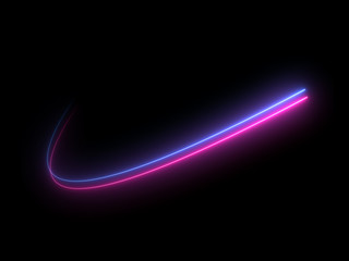 Wall Mural - abstract light effect element design on black background