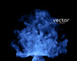 Vector illustration of blue smoke