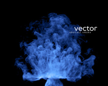 Vector Illustration Of Blue Smoke