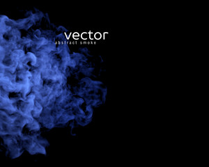 vector illustration of blue smoke