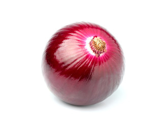 Canvas Print - Raw red onion closeup isolated.