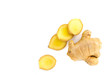 © mraoraor - Fresh ginger on white background, raw material for cooking