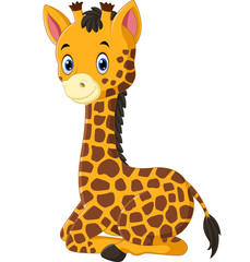 Poster - Cute giraffe cartoon