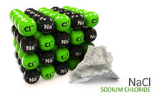 3D Illustration Of Sodium Chloride Rock Salt