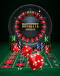 roulette casino chips red dice realistic objects