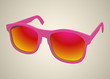 Isolated rose realistic sunglasses