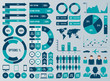 Mega Set Infographic Elements Vector Design