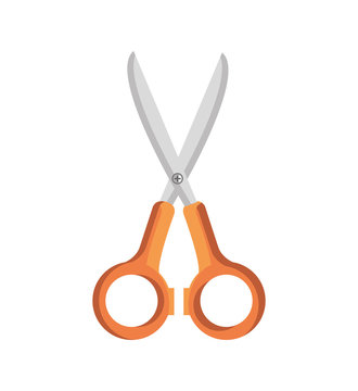 cartoon scissors school tool graphic isolated vector illustration eps 10
