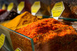 Spices at the street market in Istanbul