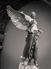 Roman Classical Statue Of Victory Woman With Wings
