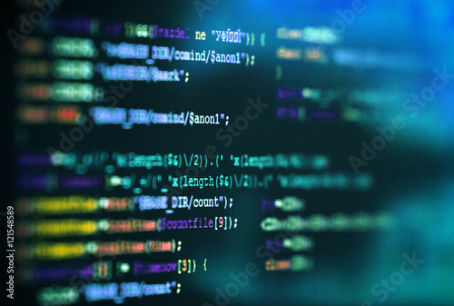Fotografía Software computer programming code abstract technology background
