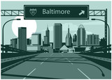 Fototapeta Miasto - Baltimore skyline
