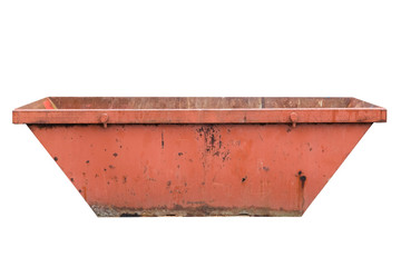 Wall Mural - industrial garbage container isolated on white background