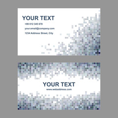 Poster - Abstract square mosaic business card design