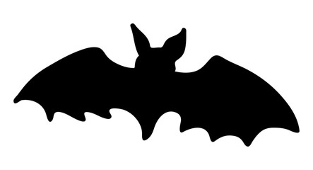 Wall Mural - halloween creepy scary bat silhouette vector symbol icon design.