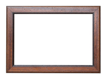 Wooden Frame Isolated On White Background