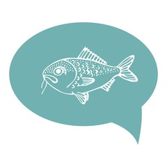 Wall Mural - River fish. vector