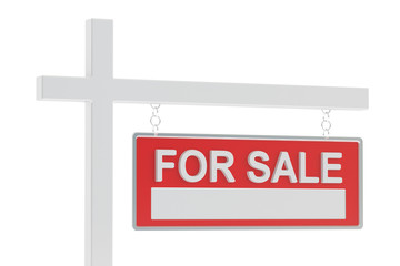 Poster - For Sale Real Estate Sign, 3D rendering