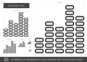 Canvas Print - Equalizer line icon.