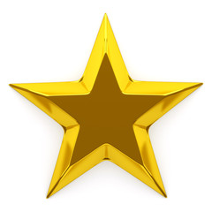 Wall Mural - shiny golden star - 3d rendering