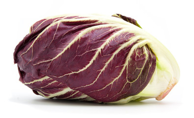 Wall Mural - radicchio red salad isolated on white