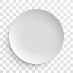 empty white dish plate isolated 3d mockup model