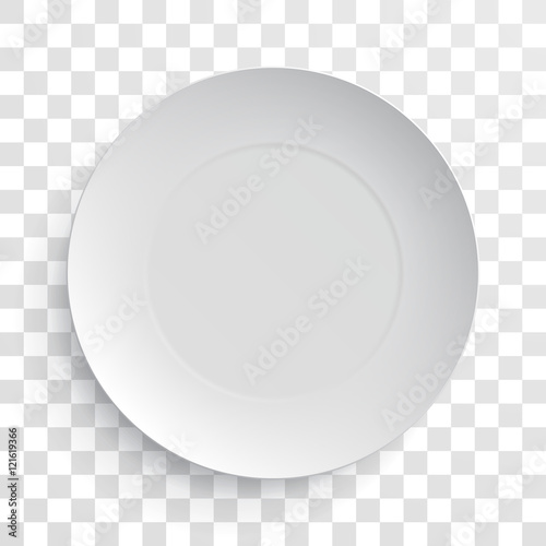 Fotografía Empty white dish plate isolated 3d mockup model