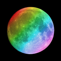 rainbow on full moon