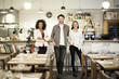 © PhotoAlto - Restaurant business partners, portrait