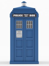 Police Box On A White Background. 