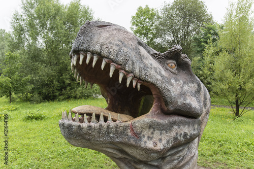 Plastic Mannequin carnivorous dinosaur Tyrannosaurus. Billede på lærred