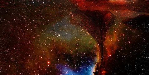 Poster - Cosmos and fractal effect, computer collage. Elements of this image furnished by NASA.