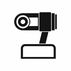 Poster - Webcam icon in simple style isolated on white background. Video symbol