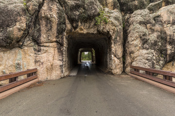 Wall Mural - Road Through Narrow Tunnels