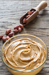 Wall Mural - Bowl of peanut butter