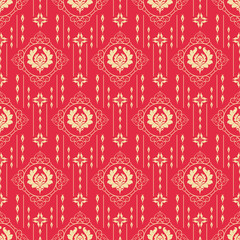 floral seamless red pattern