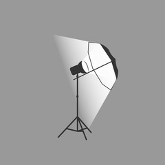 Wall Mural - vector photographer studio lighting equipment icon 