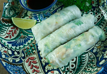 Canvas Print - Portion of spring rolls