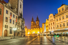 Prague Old Town Square At Night