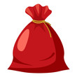 © ylivdesign - Santa sack icon in cartoon style isolated on white background vector illustration