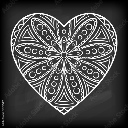 Download Doodle Heart Mandala - Buy this stock vector and explore ...