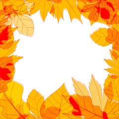 Poster - Color leaves season vector concept. Copy-space